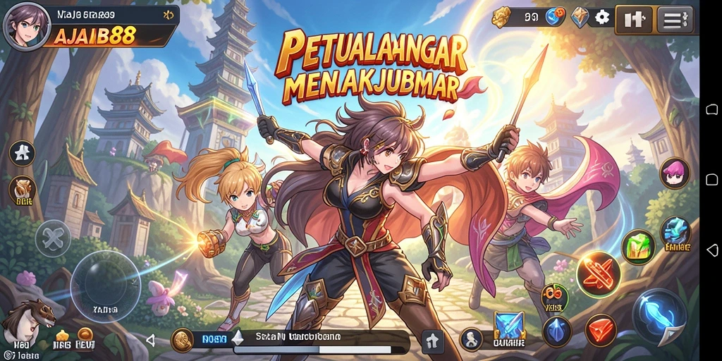 Tampilan gameplay AJAIB88 yang menakjubkan dan memukau.