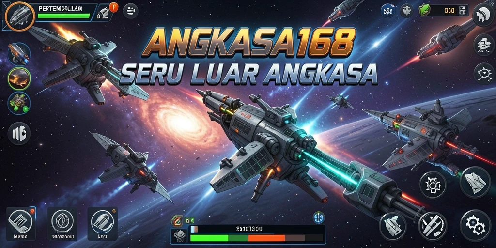 Gameplay ANGKASA168 menampilkan aksi pertempuran luar angkasa yang menegangkan.