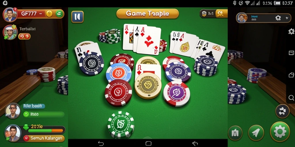 Tampilan gameplay Gaple yang seru dan interaktif di GF777.