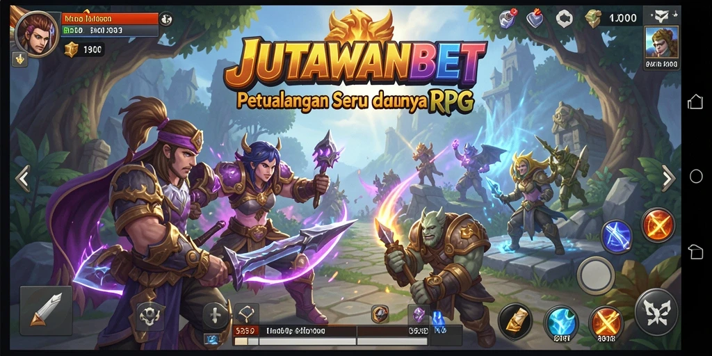 Tampilan menarik gameplay RPG JUTAWANBET dengan karakter yang mendebarkan.