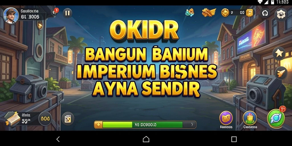 Screenshot gameplay menunjukkan kemeriahan membangun bisnis di OKIDR.