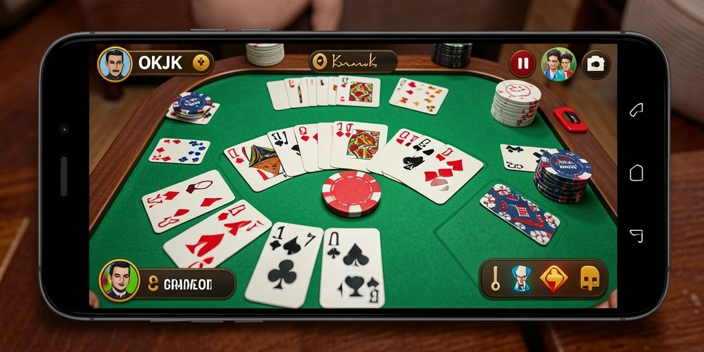 Tampilan gameplay seru dari OKJK di game Gaple.
