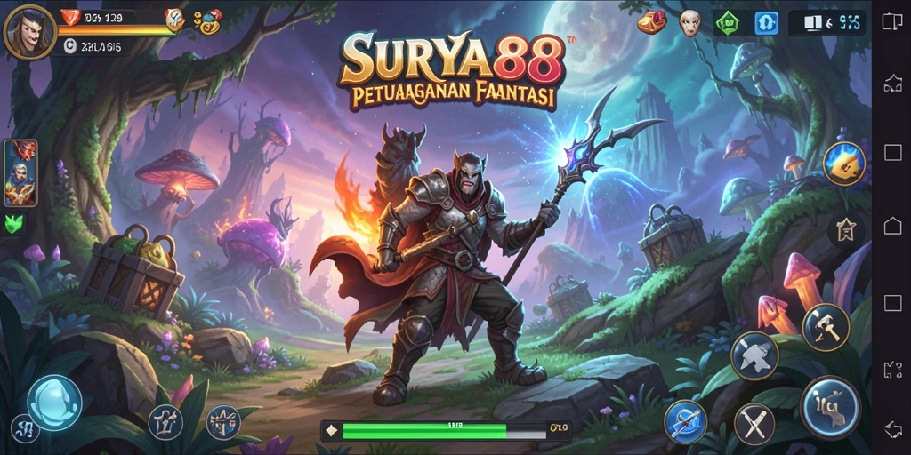Tampilan gameplay SURYA88 dengan petualangan seru dan grafis menawan.