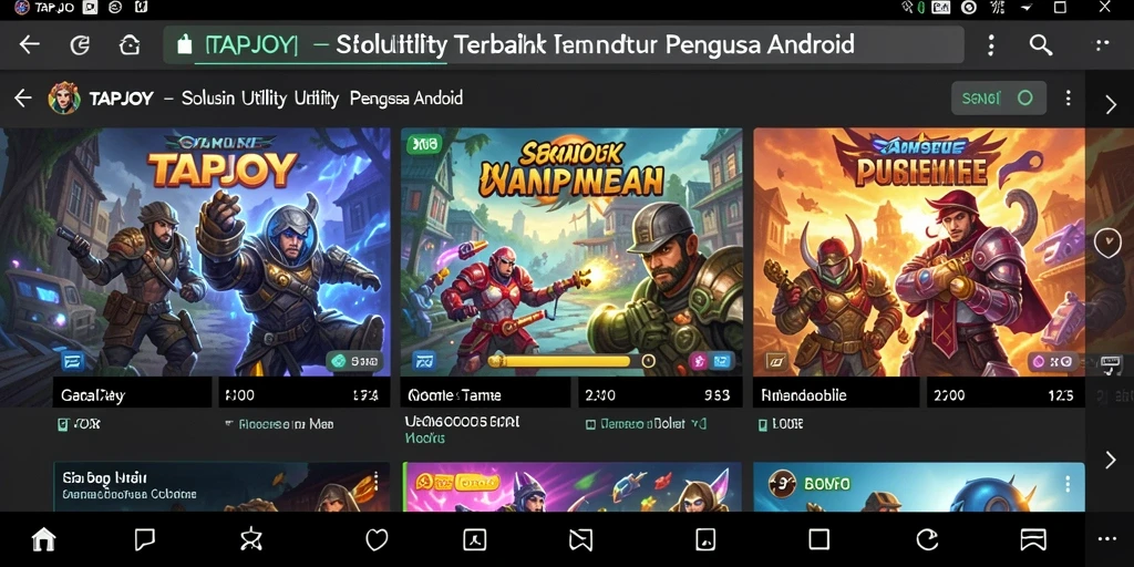 Tampilan antarmuka user-friendly TAPJOY saat digunakan sebagai aplikasi Utility.