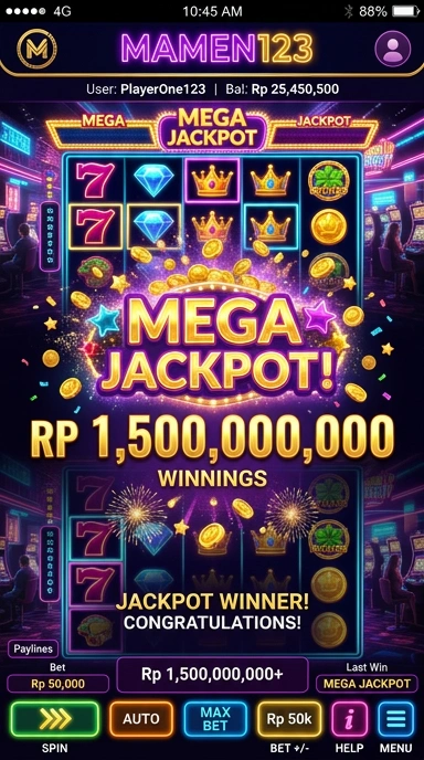 Screenshot tampilan utama aplikasi mamen123 yang mudah digunakan.